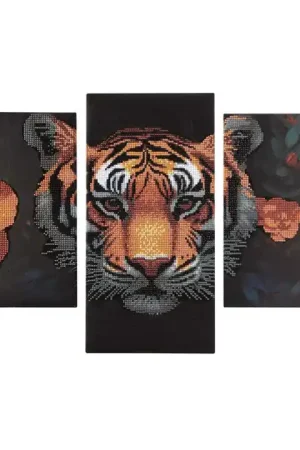 Rechtstreeks Van De Fabrikant Diamond Painting Drieluik set - Tijger