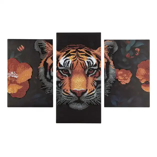 Rechtstreeks Van De Fabrikant Diamond Painting Drieluik set - Tijger