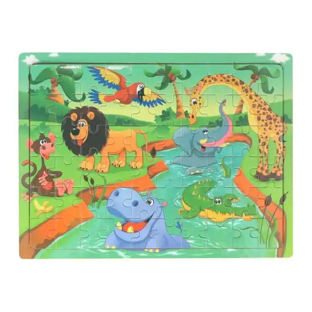 Bestseller Houten Legpuzzel Wilde Dieren, 60st.
