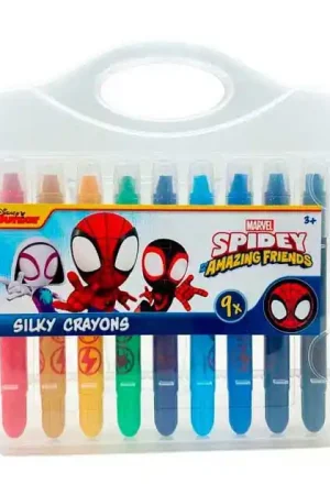 Aanbieding Spidey Silky Gelkrijtjes - 9st