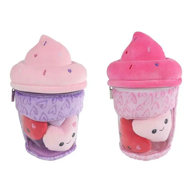 Koop Vandaag Fluffy Menu Pluche Ijsje met 3 Hartjes - 25cm