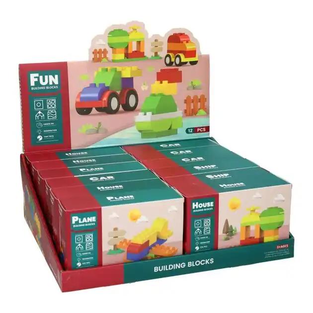 Kleine Blokjes Bouwset - 12st. Voordeelprijs