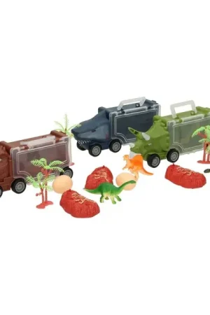 Exclusieve Aanbieding Vrachtwagenset Dino's en Haai, 3st.