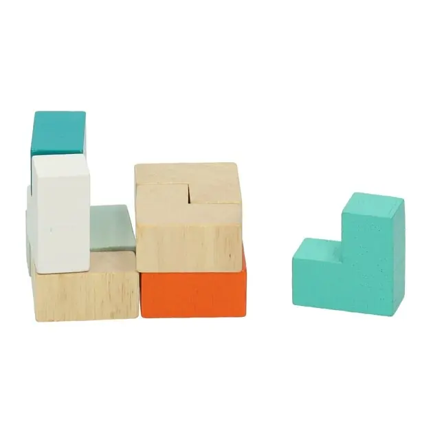 Laatste Kans Houten Spelletje in Blikje - 3D Puzzel Kubus