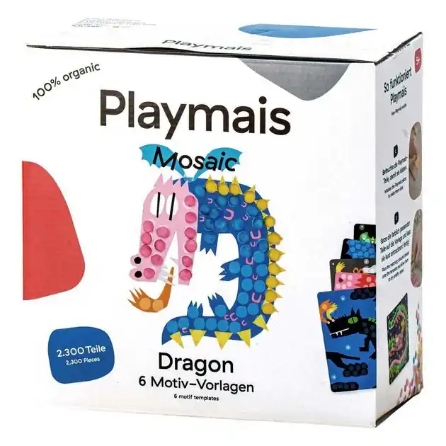 PlayMais Mosaic Draak - 2300 Stukjes Beperkte Voorraad