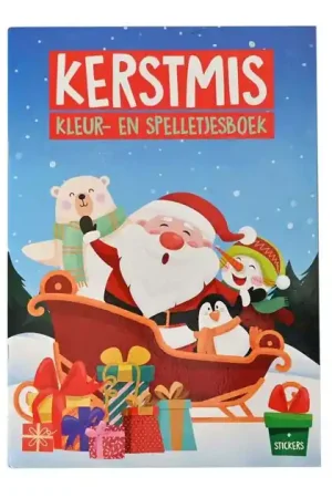 Direct Beschikbaar Kleur- en Spelletjesboek A4 Kerstmis