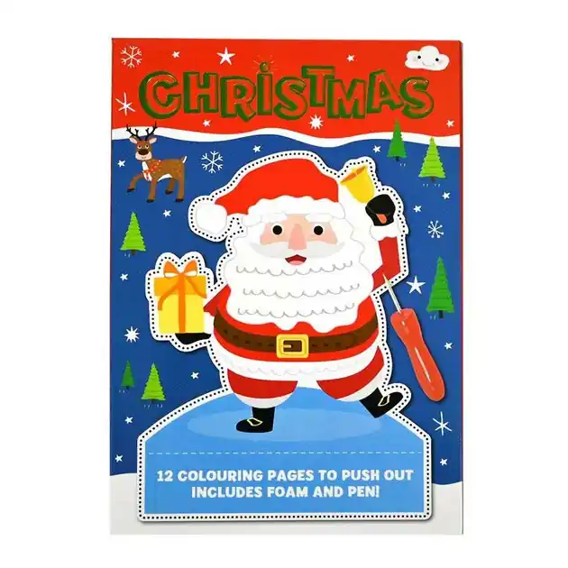 Prikblok Kerst - 12 Kleurplaten Superprijs