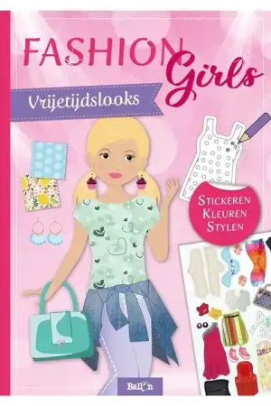 Beperkt Aanbod Sticker- en Tekenboek Fashion Girls - Vrijetijdslooks