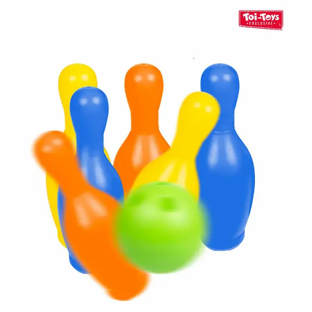 Betaalbaar Bowlingset Gekleurd, 7dlg.