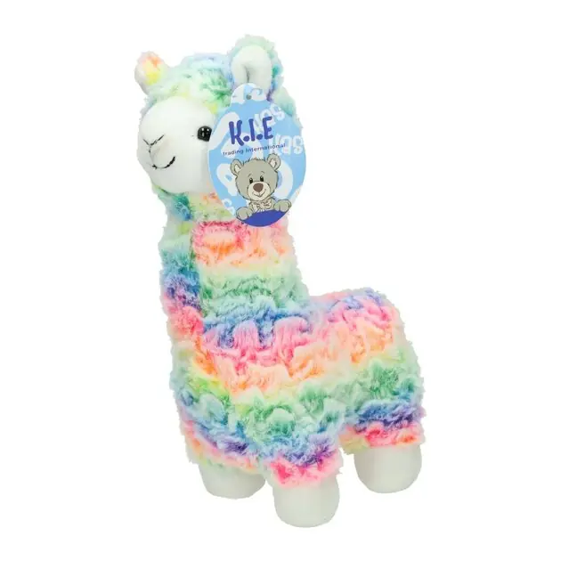 Pluche Regenboog Alpaca Knuffel - 28cm Aanbieding