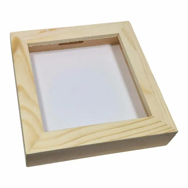Hete Deal Houten Spaarpot Plexiglas met Witte Achterkant Middel