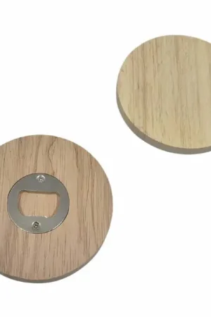 Superprijs Houten Flessenopener Rond, 9,5cm