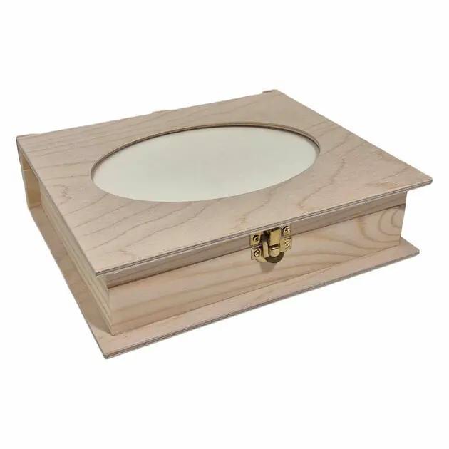 Koop Vandaag Houten Kist Boekvorm met Fotolijst
