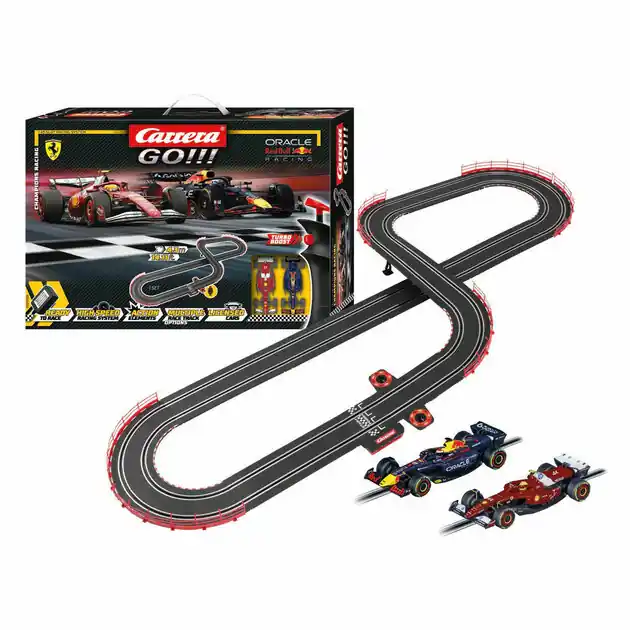 Carrera GO!!! Racebaan - Champion's Racing M. Verstappen No.1 vs. L. Hamilton No.44 Uitverkoop