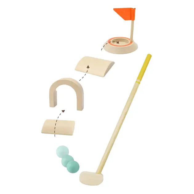 Houten Midget Golfset, 8dlg. Aanbieding