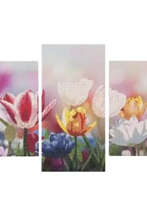 Laatste Kans Diamond Painting Drieluik set - Bloemen