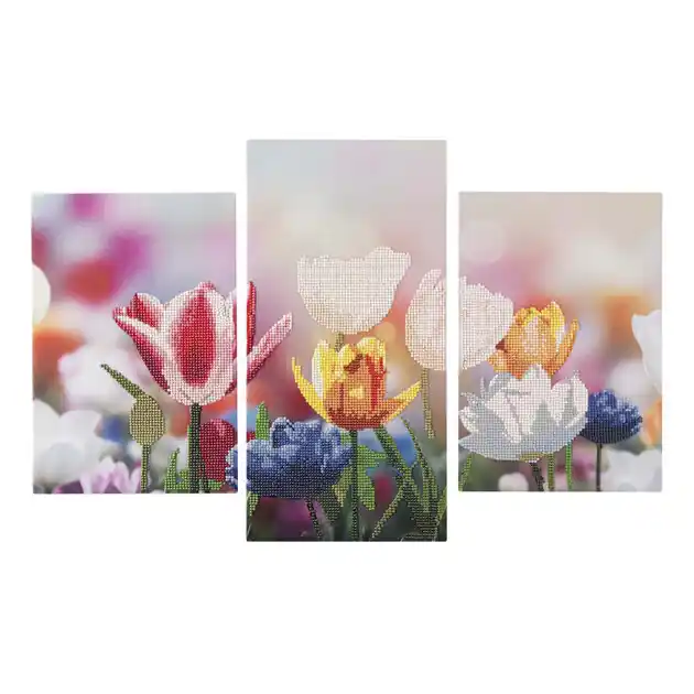 Laatste Kans Diamond Painting Drieluik set - Bloemen