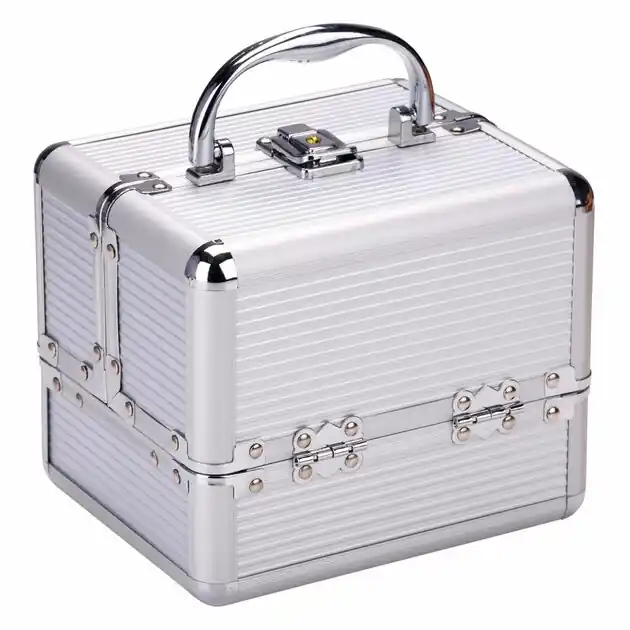 Metalen Make-up Koffer - Beautycase - 18x15cm Weekendaanbieding