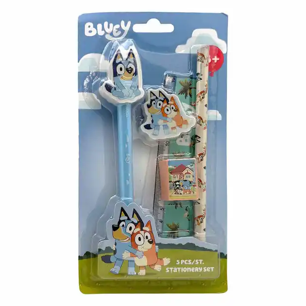 Lage Prijs Bluey Schrijf Set - 5dlg.