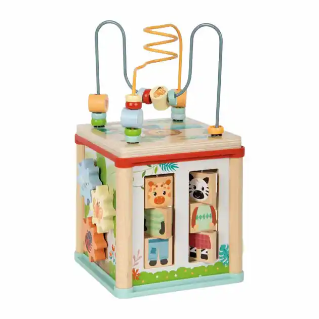 Direct Verzonden Small Foot - Houten Motoriekkubus FSC Jungle Friends