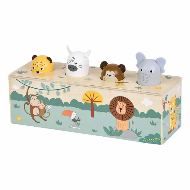 Aanbieding Small Foot - Houten Dansende Dieren met Geluiden Safari FSC