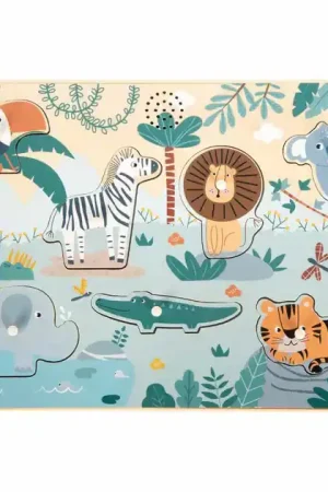 Small Foot - Houten Dierengeluiden Puzzel Safari Flitsaanbieding