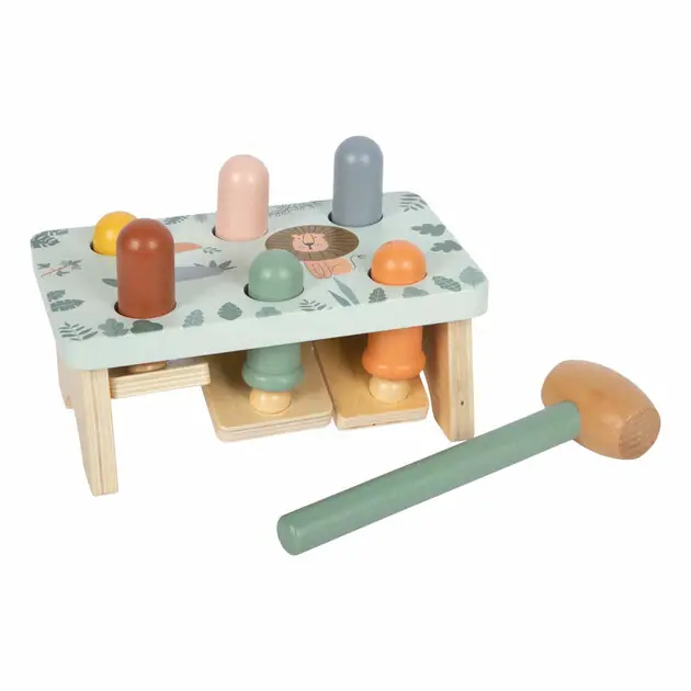 Bestseller Small Foot - Houten Hamerbank Spel Safari FSC