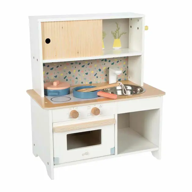 Small Foot - Houten Terrazzo Speelkeuken Compact Laatste Versie