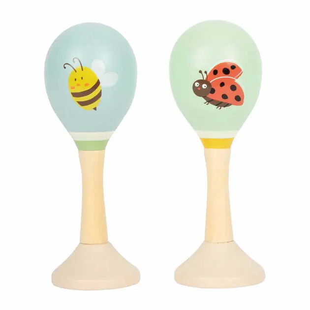 Direct Verzonden Small Foot - Houten Maracas Tiny Friends - 2st.