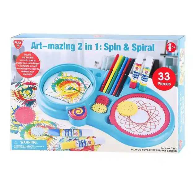 Koopje Playgo 2-in-1 Spiraal Tekenset - 33dlg.