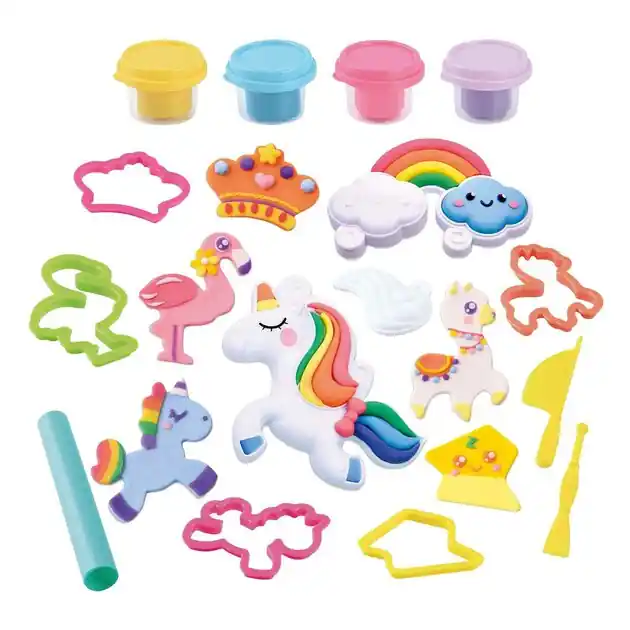 Aanbieding Playgo Sprookjes Eenhoorn Kleiset - 4 Kleipotjes