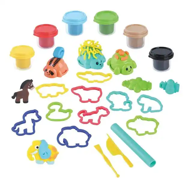 Playgo Dieren Eiland Kleiset - 6 Kleipotjes Must-Have