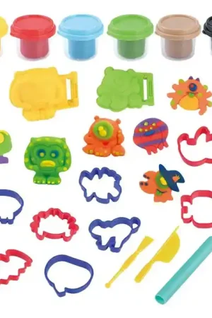 Aanbieding Playgo Monster Bende Kleiset - 6 Kleipotjes