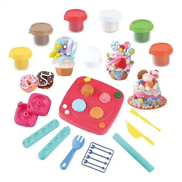 Playgo Toetjes Kleiset - 6 Kleipotjes Hoge Kwaliteit