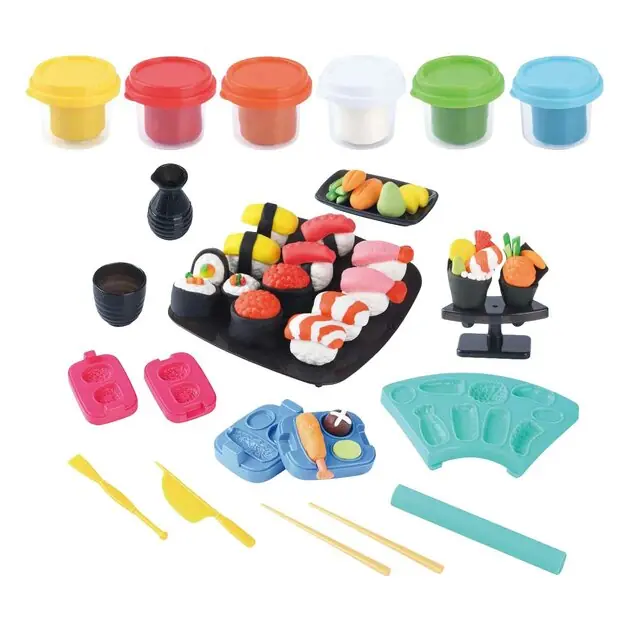 Playgo Sushi Kleiset - 6 Kleipotjes Must-Have