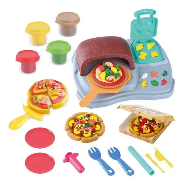 Playgo Pizza Feest Kleiset - 4 Kleipotjes Beste Prijs