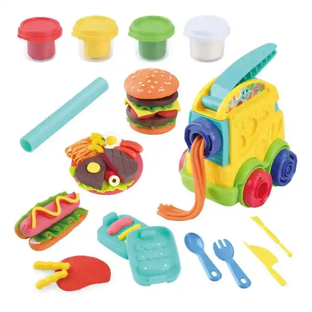 Playgo Food Truck Kleiset - 4 Kleipotjes Actieprijs