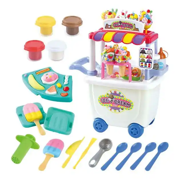 Playgo IJswagen Kleiset - 4 Kleipotjes Koop Online