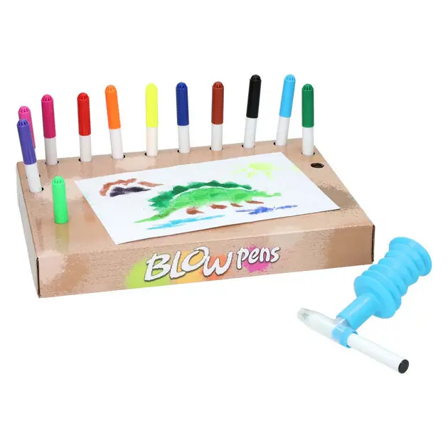 Blaaspennenset met Pompje Dinosaurus Speciale Aanbieding