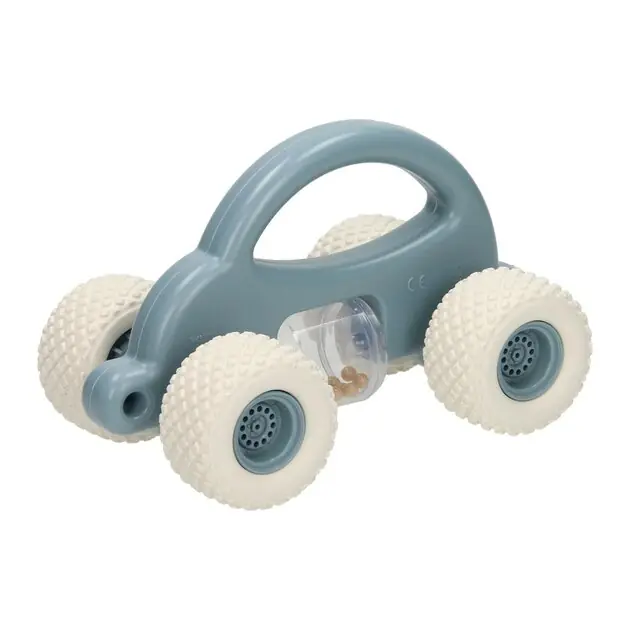 Laatste Versie Peuter Speelgoedauto met Rammelaar - Pastel Blauw