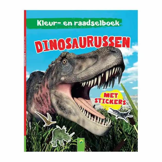 Kleur- en Raadselboek Dinosaurussen met Stickers Shop Nu
