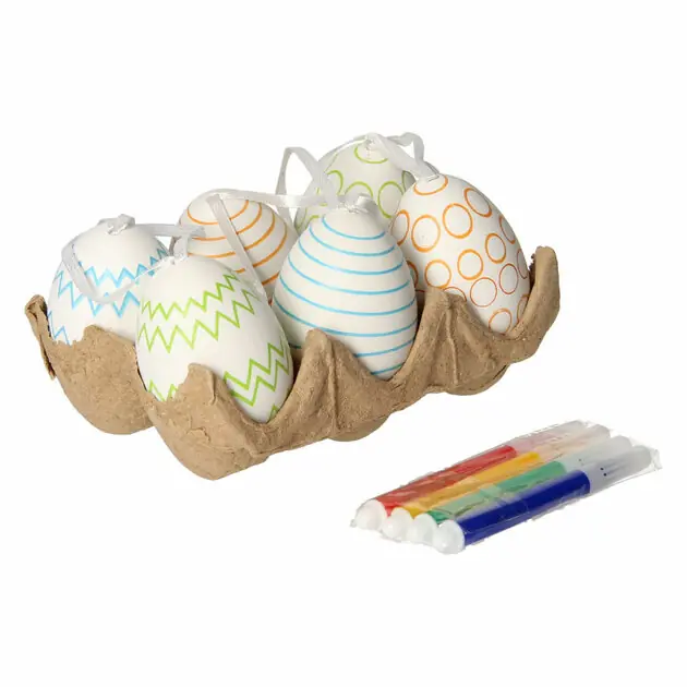 Lage Prijs Paaseieren Kleuren met Stiften, 6st.