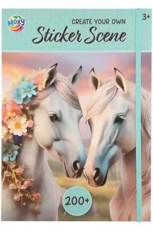 Weekendaanbieding Sticker scene book A4, 200+ stickers