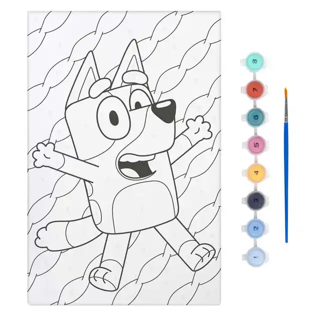 Beperkt Aanbod Bluey Schilderen op Nummer Canvas - 29,7 x 19,5 cm