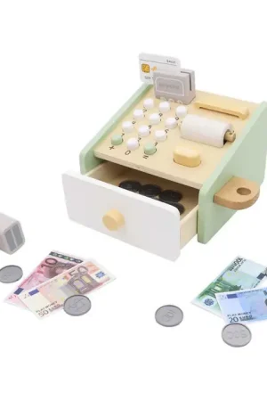 Houten Speelgoedkassa met Accessoires Superprijs