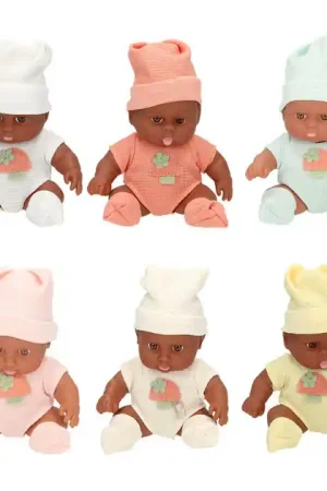 Babypopje met Wafelpakje en Muts Direct Verzonden