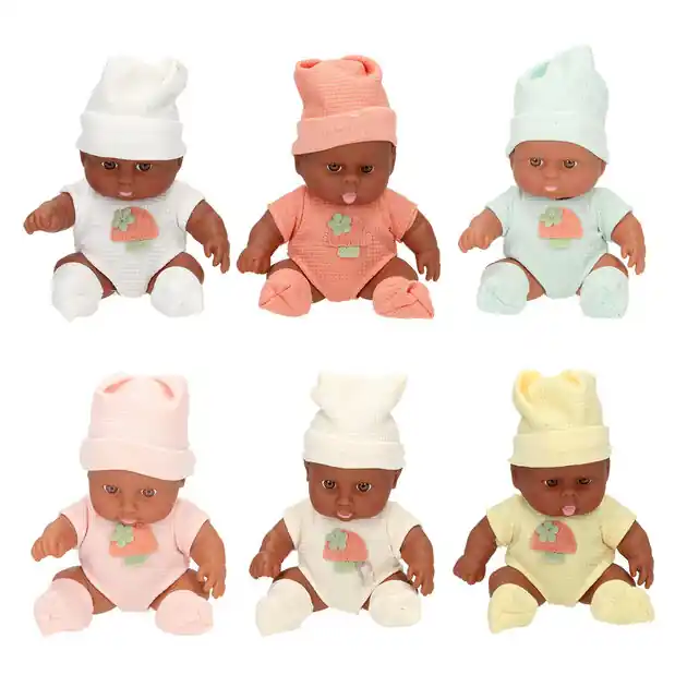 Babypopje met Wafelpakje en Muts Direct Verzonden