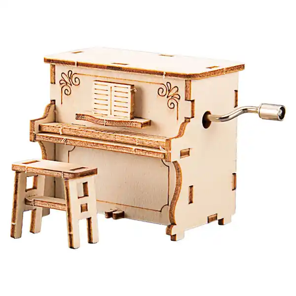 Superprijs Houten Bouwpakket Wind Up Piano