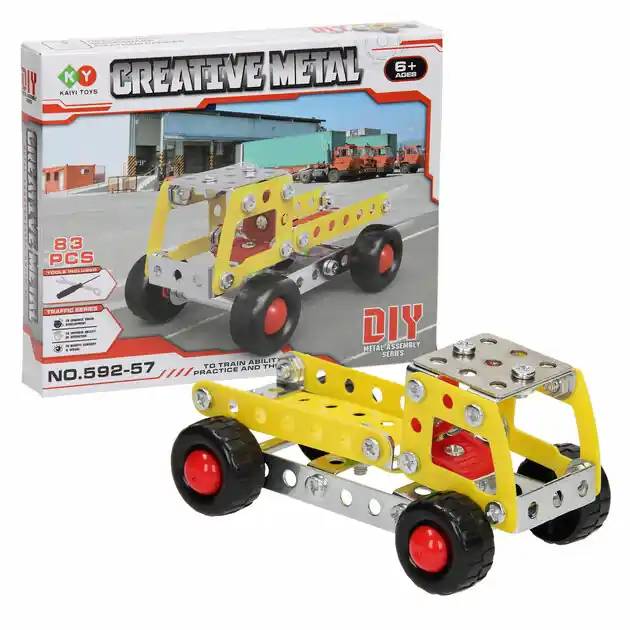 Constructieset Metaal Kiepwagen, 83dlg. Actieprijs