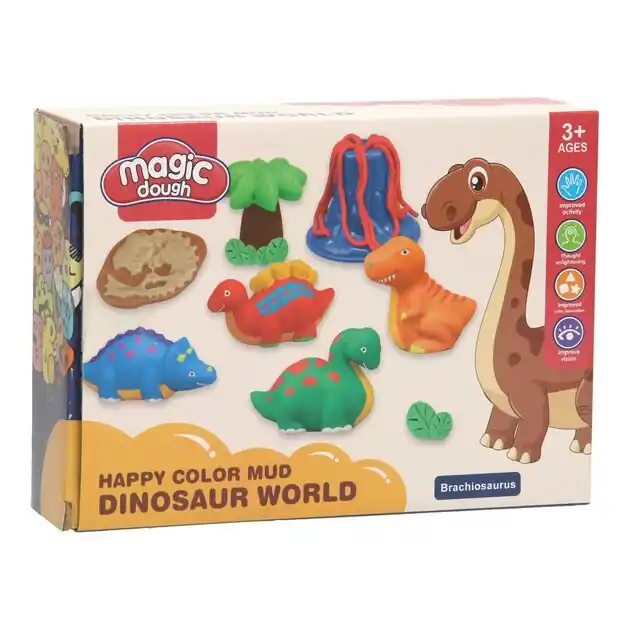 Hete Deal Kleisetje Dino's - 4 Kleuren Klei